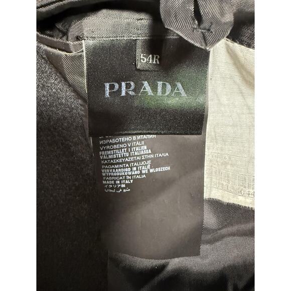 Prada Blazer Mens 54R Gray Wool Two Button Notch Lapel Made in Italy A38824 - Picture 8 of 16